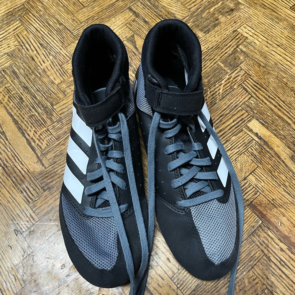 Adidas Black and Gray Wrestling Shoes